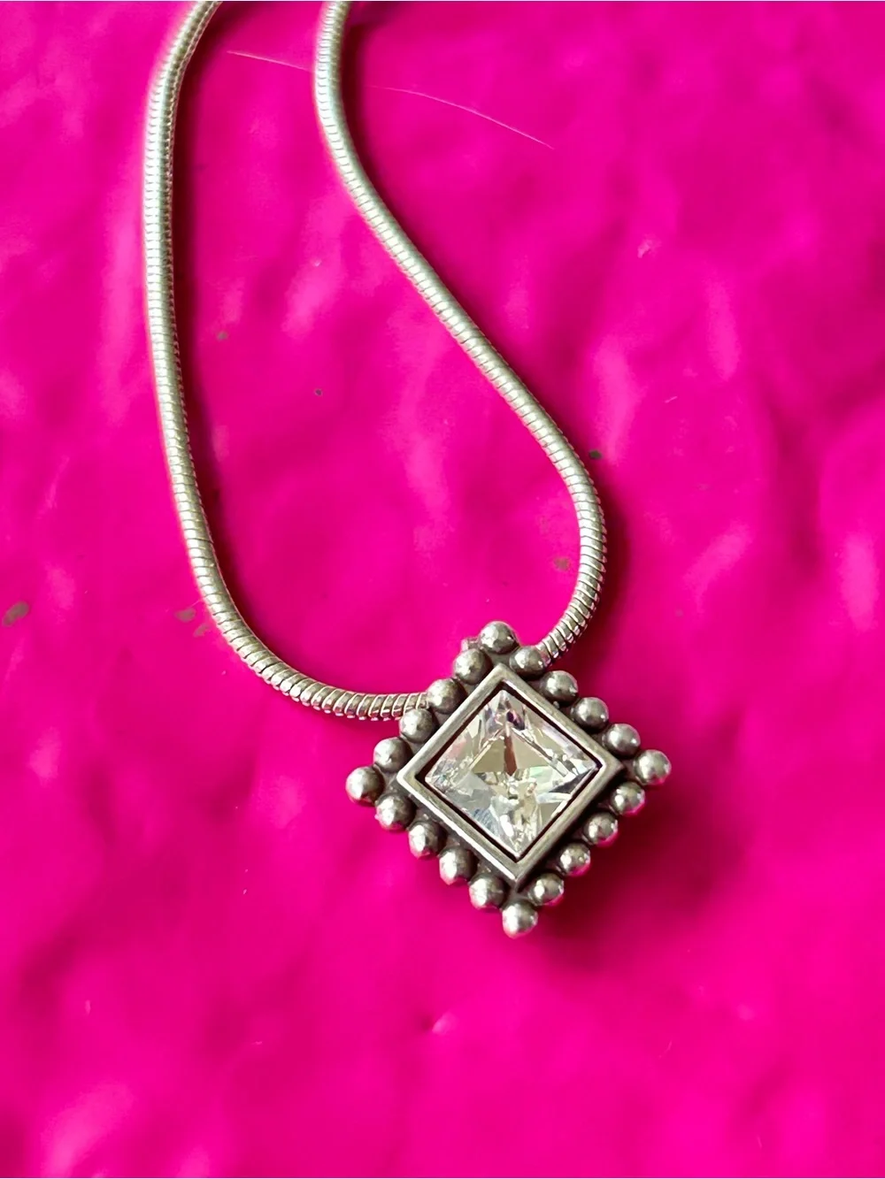 Brighton Twinkle Square Petite Necklace w/Crystal